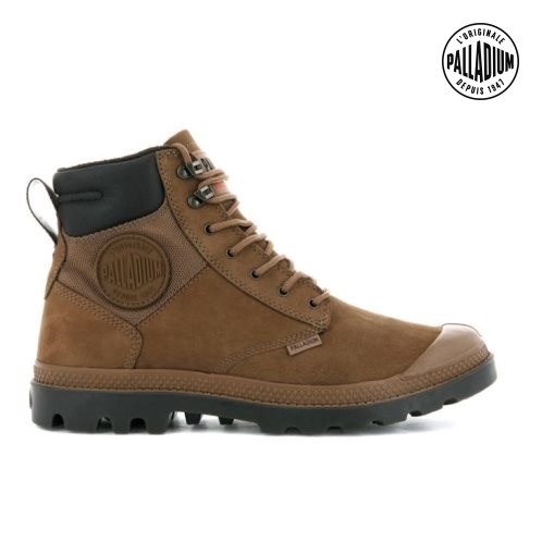 Dámské Boty Palladium Pampa Shield WP+ LUX Hnědé | CZ JQW-64O